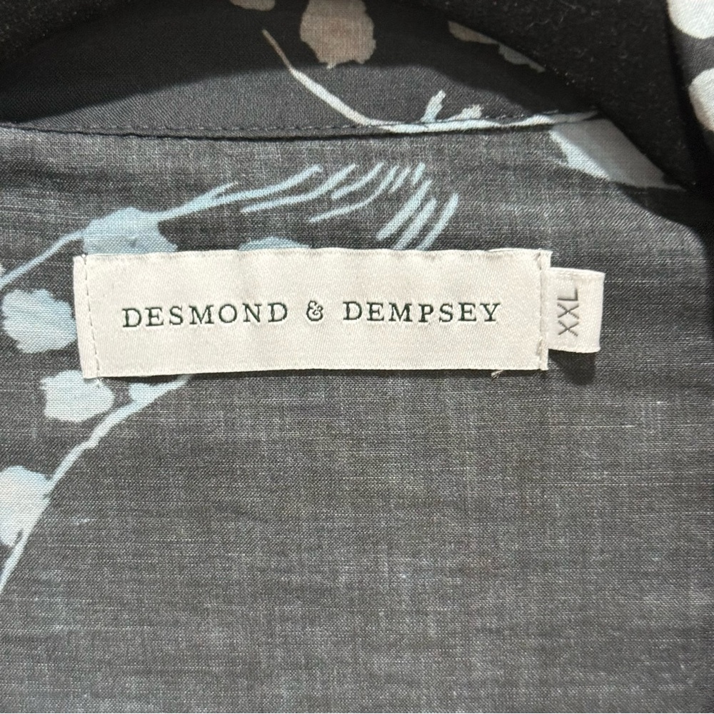 Desmond & Dempsey XXL Cotton Shirt Leopard Print Luxe Pajama Statement Lounge - Picture 7 of 15